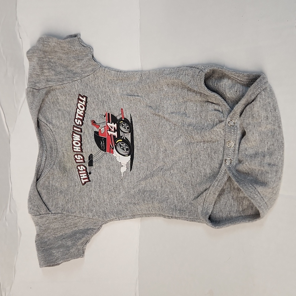 EUC Nascar Chase Authentics This is how I stroll #14 Boys sz 6-9M Onesie